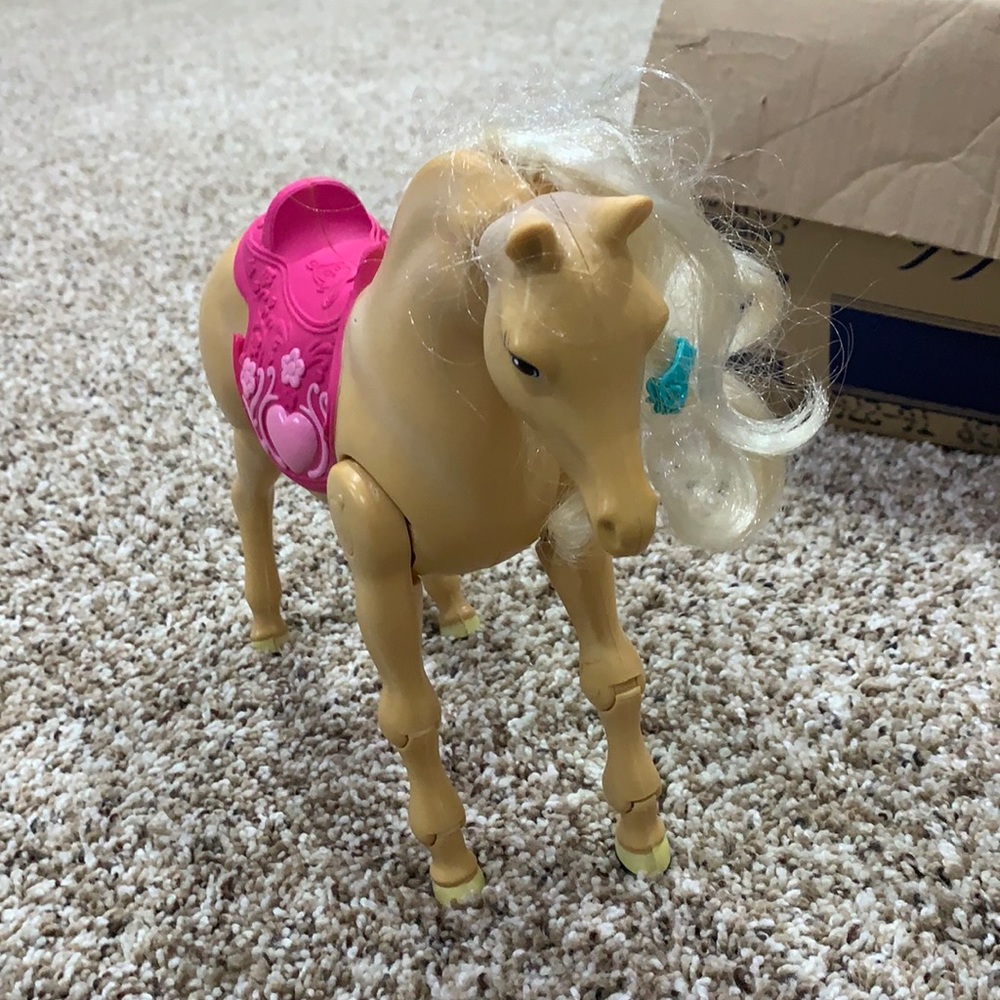 Barbie horses, and bike
